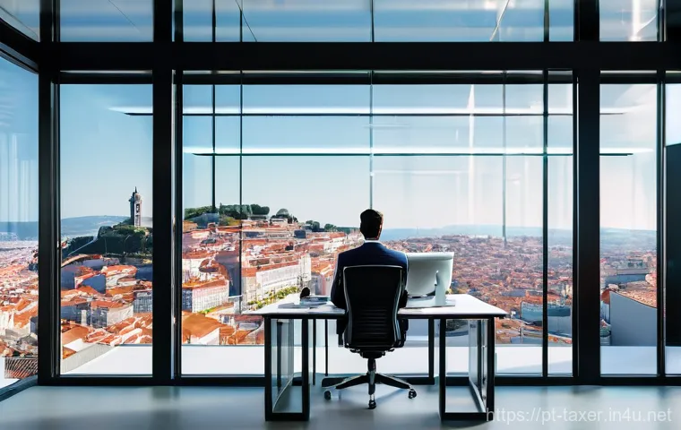 세무사로서의 경력 개발 기회 - **Prompt:** A dynamic and modern Portuguese tax accountant, in their late 30s, dressed in sharp, con...