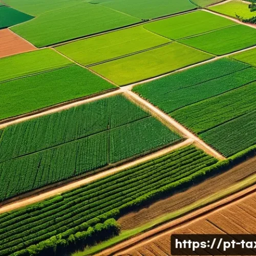 세무사와 농지 세금 신고 - A detailed aerial view of a large rural property in Brazil during the dry season, showcasing diverse...